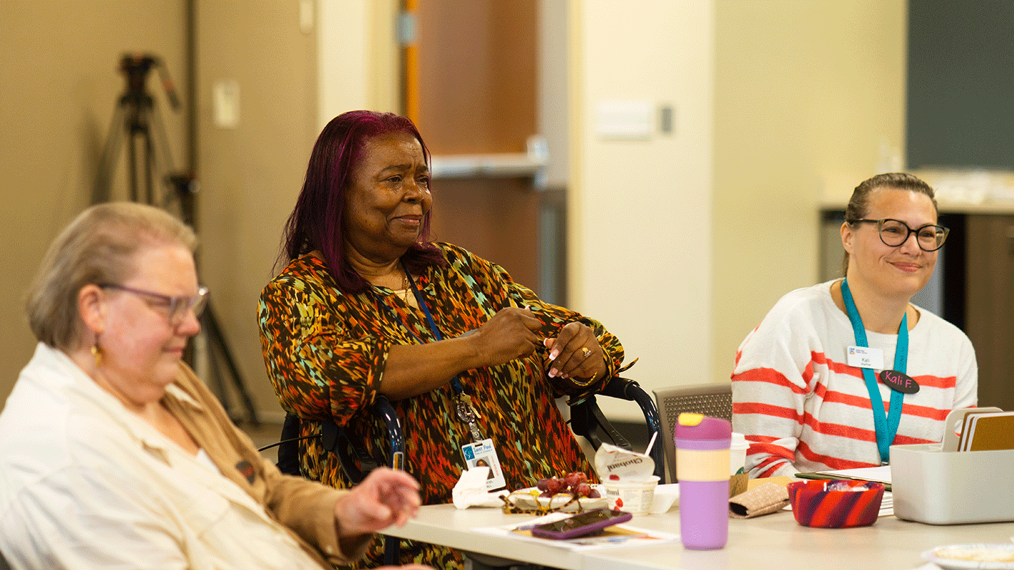 Children and neighbors connecting at a community event